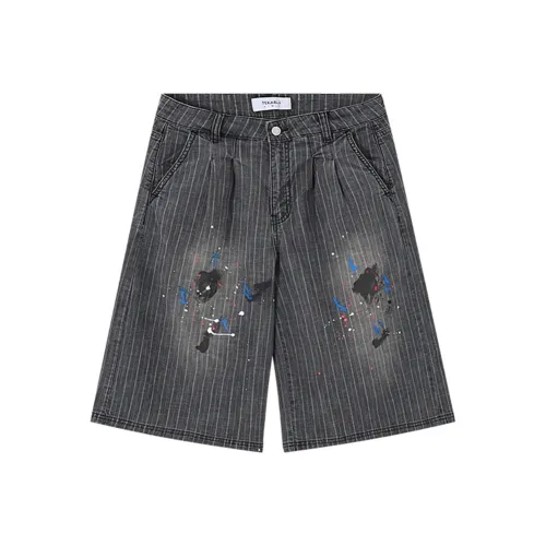 KORAKUBLUE Denim Shorts Unisex Nostalgic Black