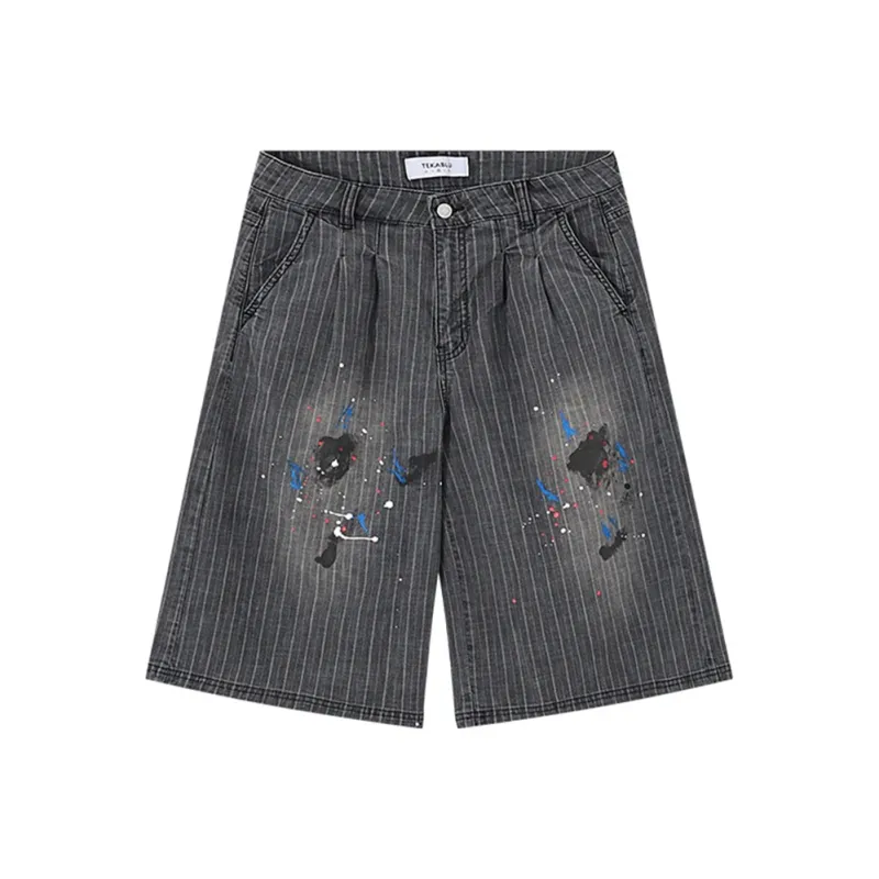 KORAKUBLUE Denim Shorts Unisex Nostalgic Black-0