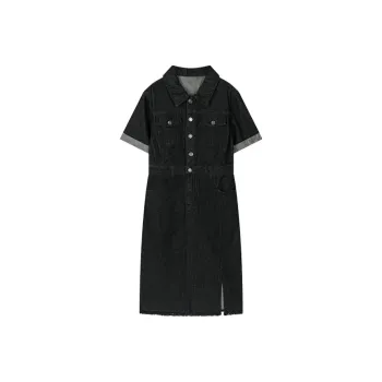 Mo Han Yi Mei Short Sleeved Dress Women's Black