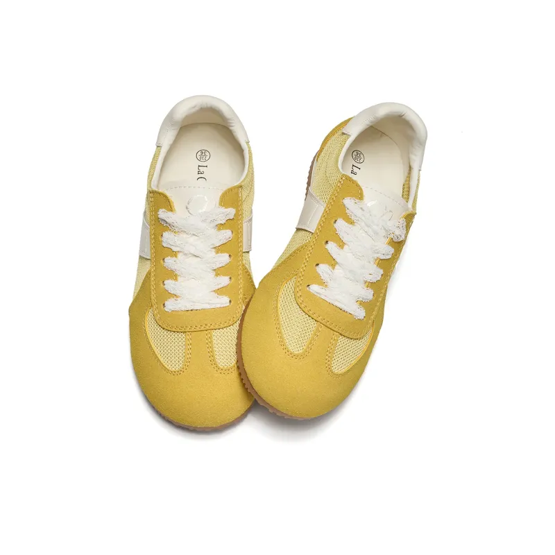 La Chapelle Slip Resistant, Abrasion Resistant, Breathable Low Top Casual Shoes Women's Yellow-2