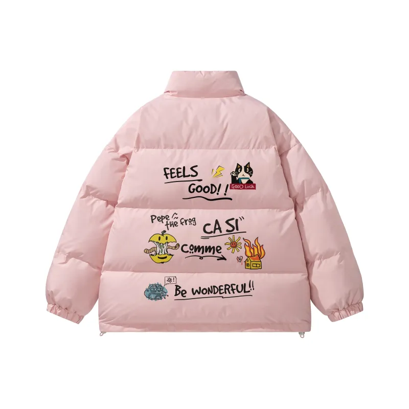 Pepe The Frog Puffer Jacket Unisex-14
