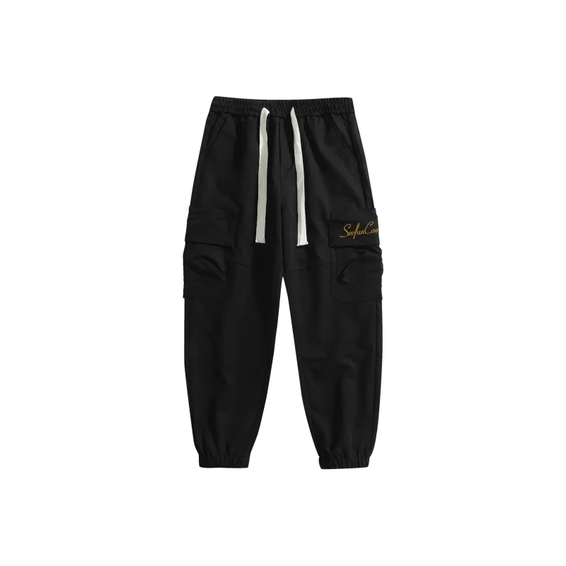7 SEVFUN Casual Pants Unisex Black-0