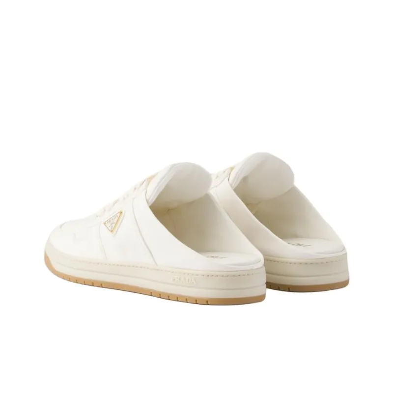 PRADA Rubber Sole Slip Resistant Closed Toe Slippers Women's Ivory-3