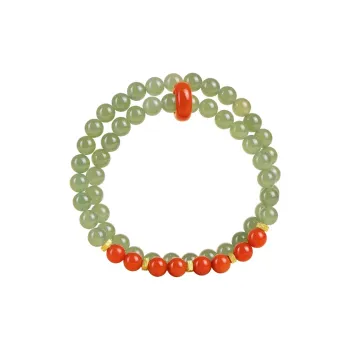 GOLDFISH ALLEY Hetian Jade Bracelets Pale Greenish White Jade Women's
