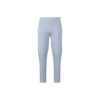 ISSEY MIYAKE Rustic Knit Casual Pants Men's Light Gray