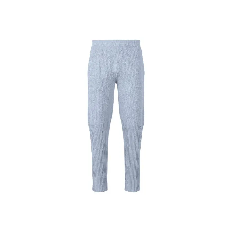 ISSEY MIYAKE Rustic Knit Casual Pants Men's Light Gray-0