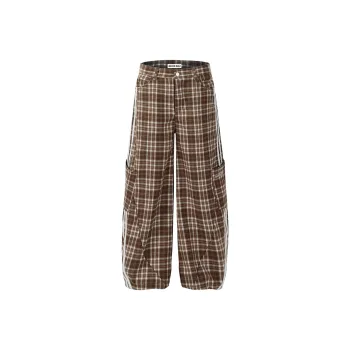 NEVER RULE Casual Pants Unisex Coffee