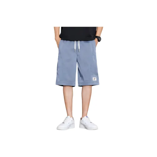 Tonlion Casual Shorts Men's Denim Blue