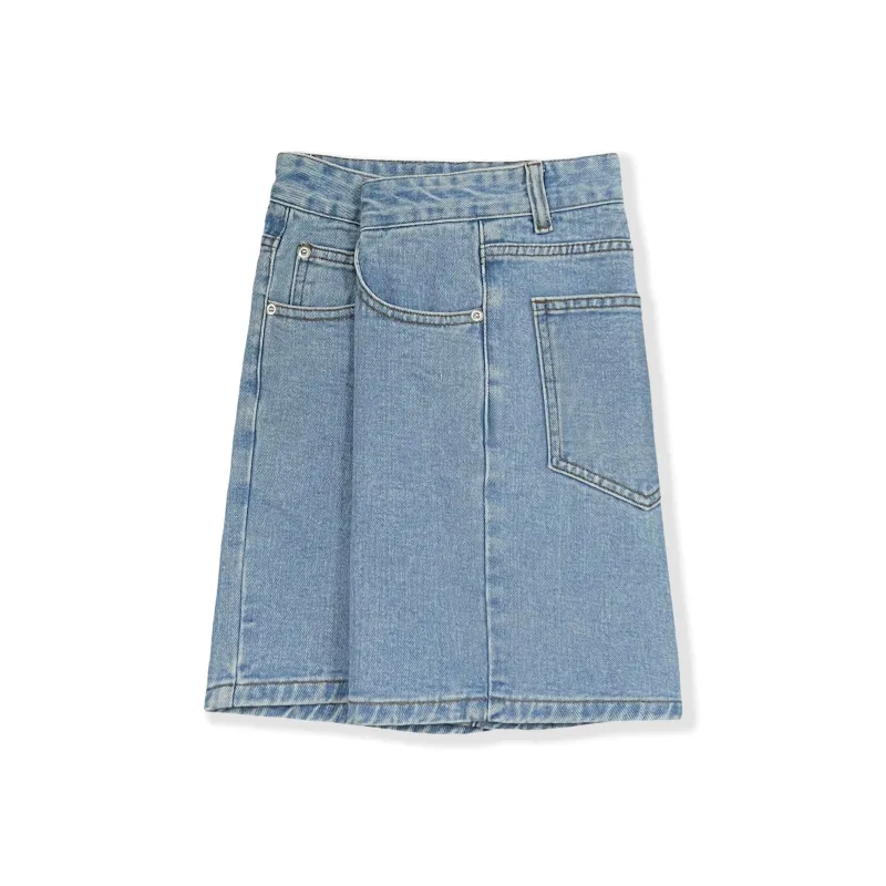 DKPD Denim Shorts Unisex Light Blue-0