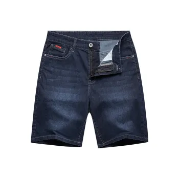 Dance With Wolves Denim Shorts Men's Dark Blue