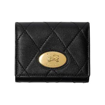 Burberry Calfskin Wallet Women's Black