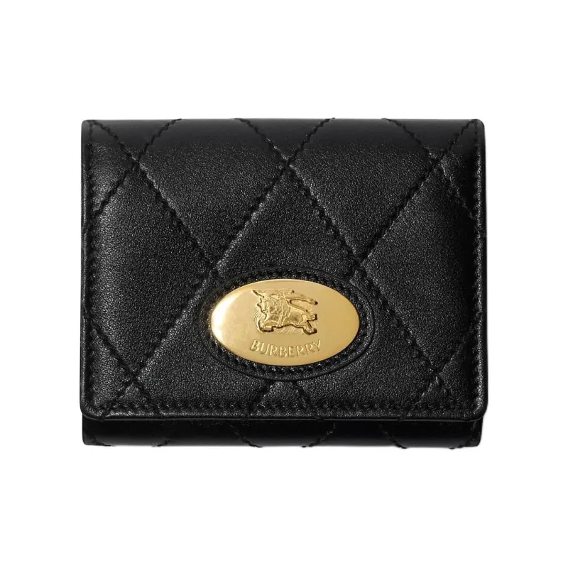 Burberry Calfskin Wallet Women's Black-0