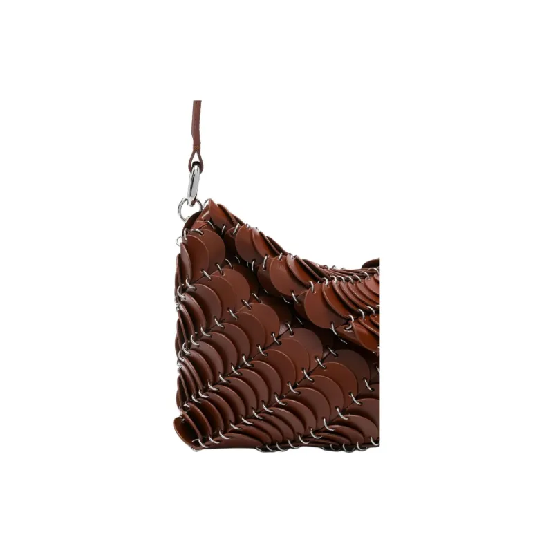 Paco Rabanne Calfskin Shoulder Bag Women's Brandy Brown-3