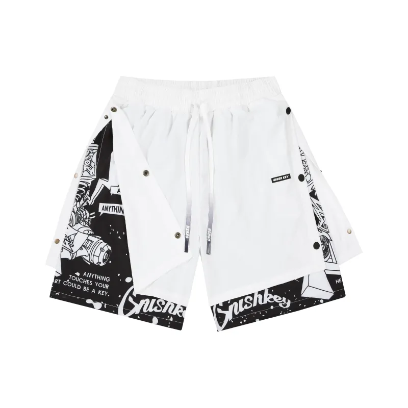 CRUSH KEY Casual Shorts Unisex-6