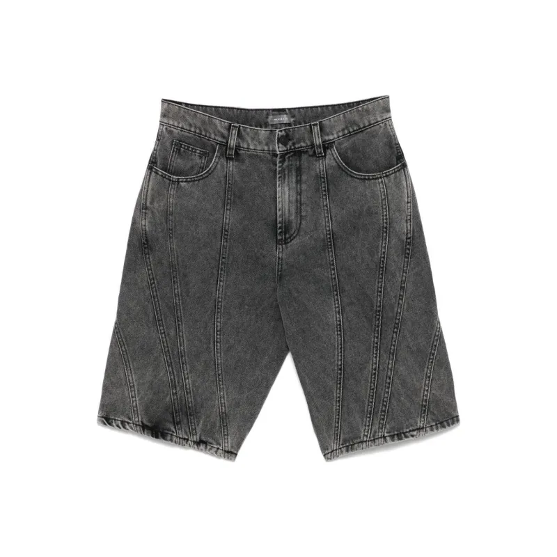 Mugler Seam detail Denim Shorts-0
