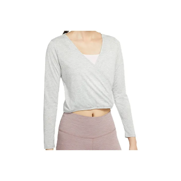 Nike Crop Tops Women's Heather Gray-0