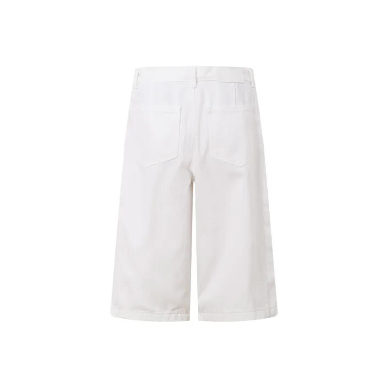 GBXM Denim Shorts Unisex White-2