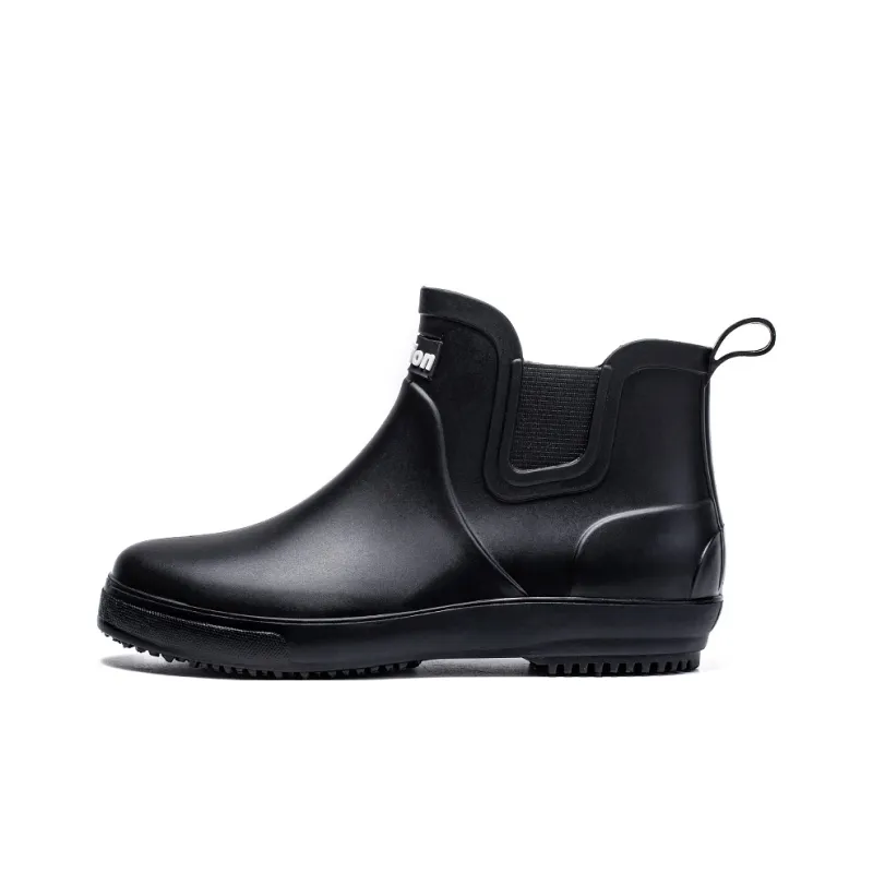 LONGYING Rain Boots Men Black/Gray/Brown-0