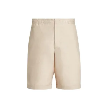 Ermenegildo Zegna Elasticated waist Linen Shorts