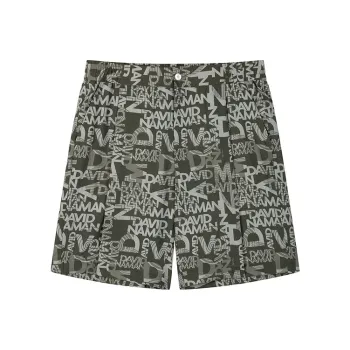 DAVID NAMAN Casual Shorts Men Army Green