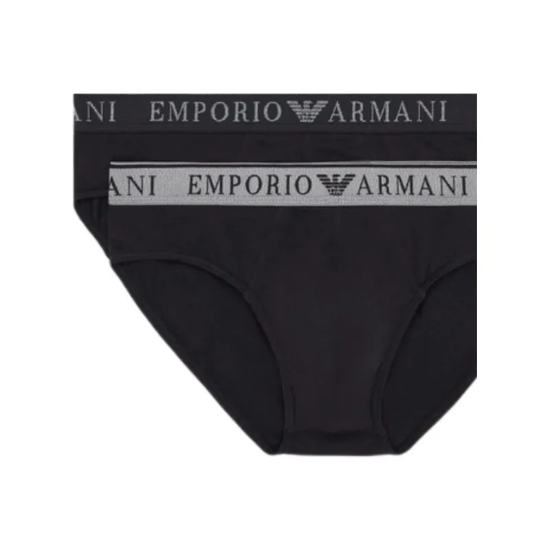 EMPORIO ARMANI Logo waistband Briefs Pack-2