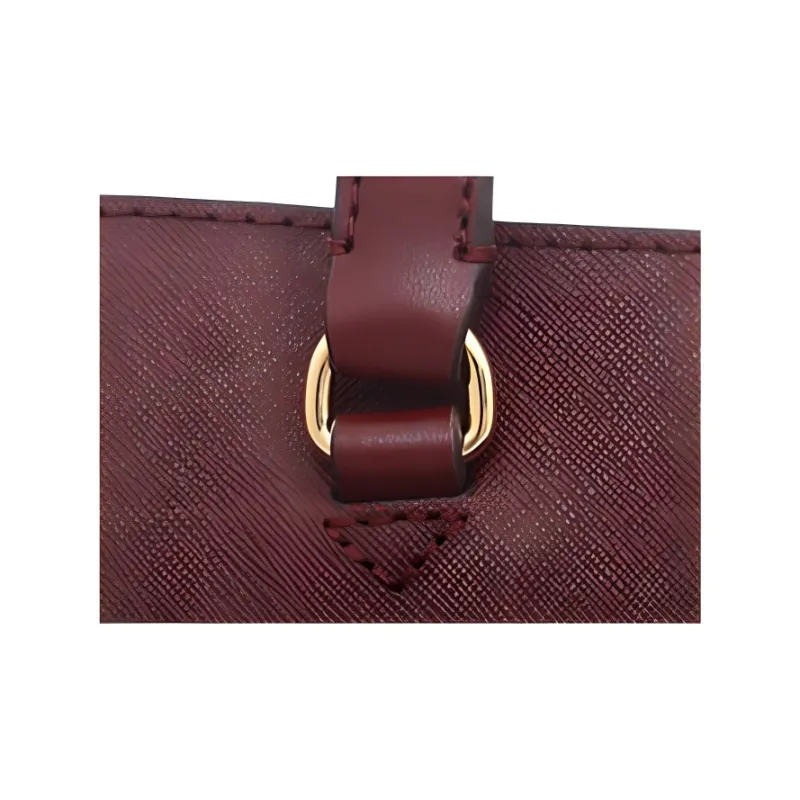 MICHAEL KORS Jet Set Travel Leather Tote Bag, Shopping Bag, Handbag, Shoulder Bag Tubas Women's Burgundy-5