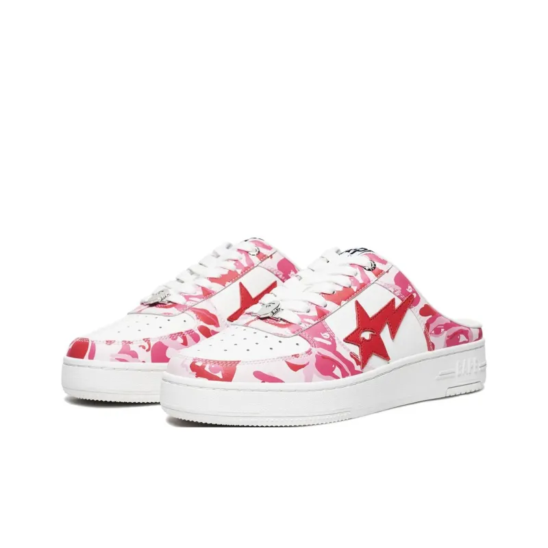 KidSuper x A BATHING APE Closed Toe Slippers Unisex White Red-2
