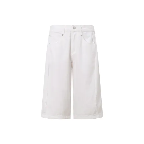 GBXM Denim Shorts Unisex White