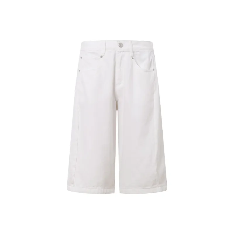 GBXM Denim Shorts Unisex White-0