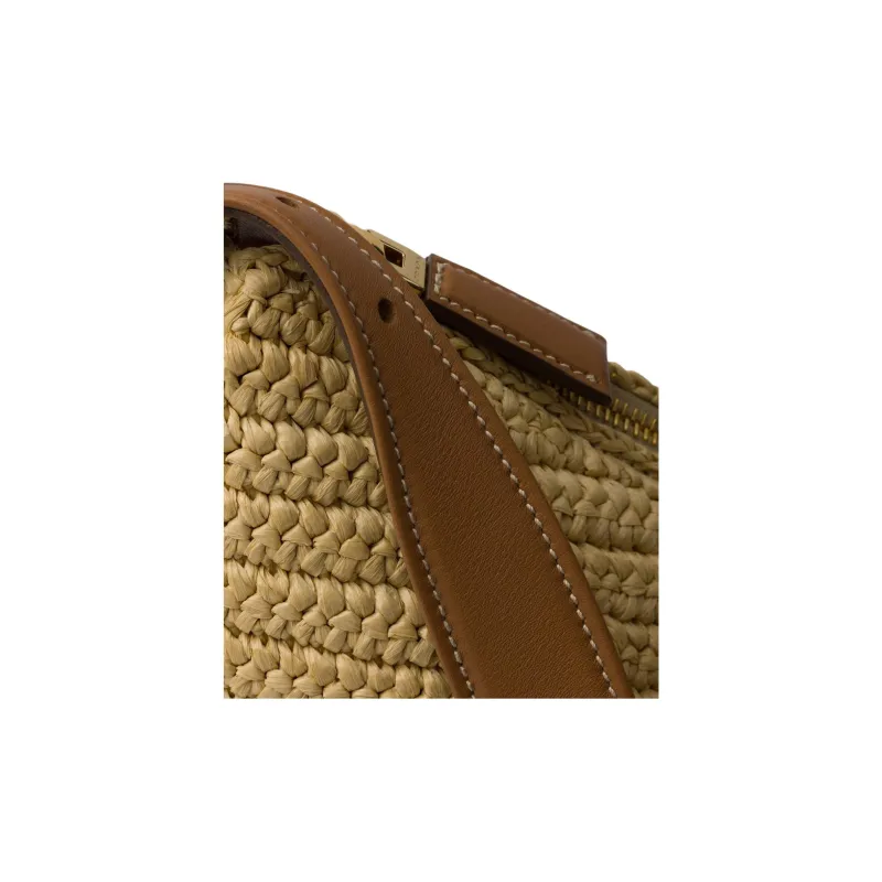 PRADA Aimee Viscose Handbag, Shoulder Bag Large Size Women's Natural-4