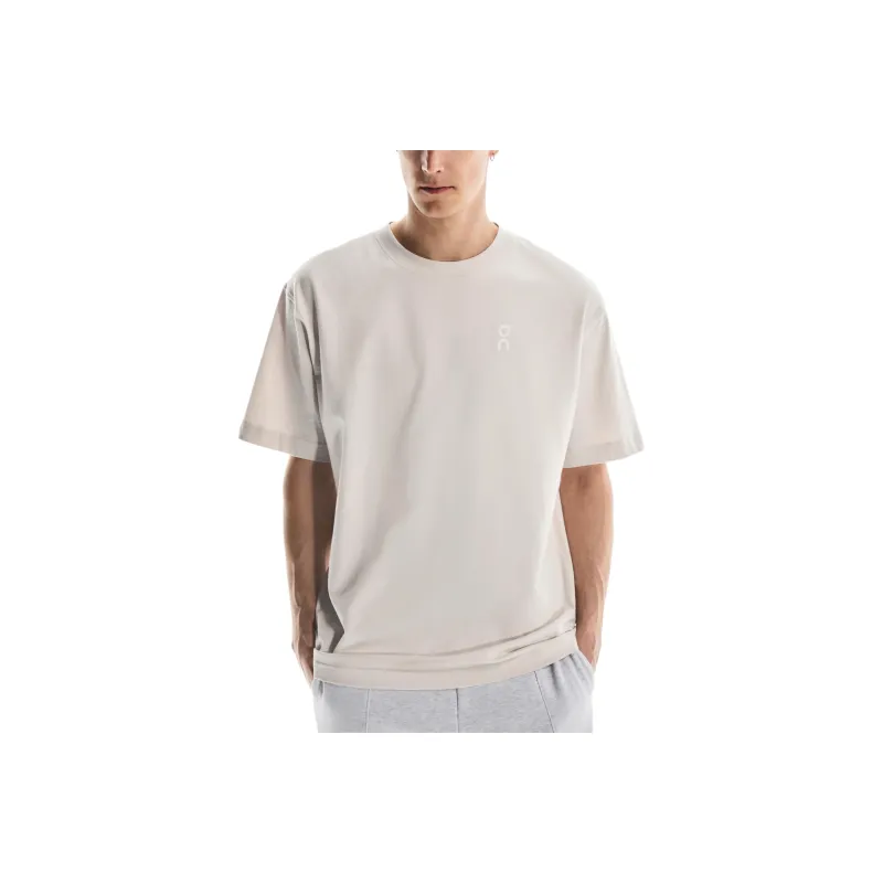 On Club T Graphic Tennis T Shirt Men's Silver-0