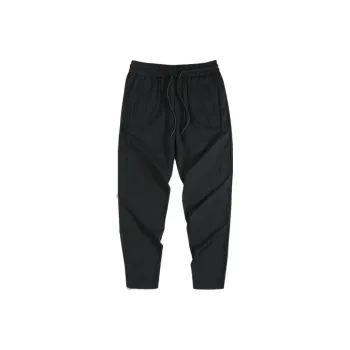 FAIRWHALE Casual Pants Men Pure Black