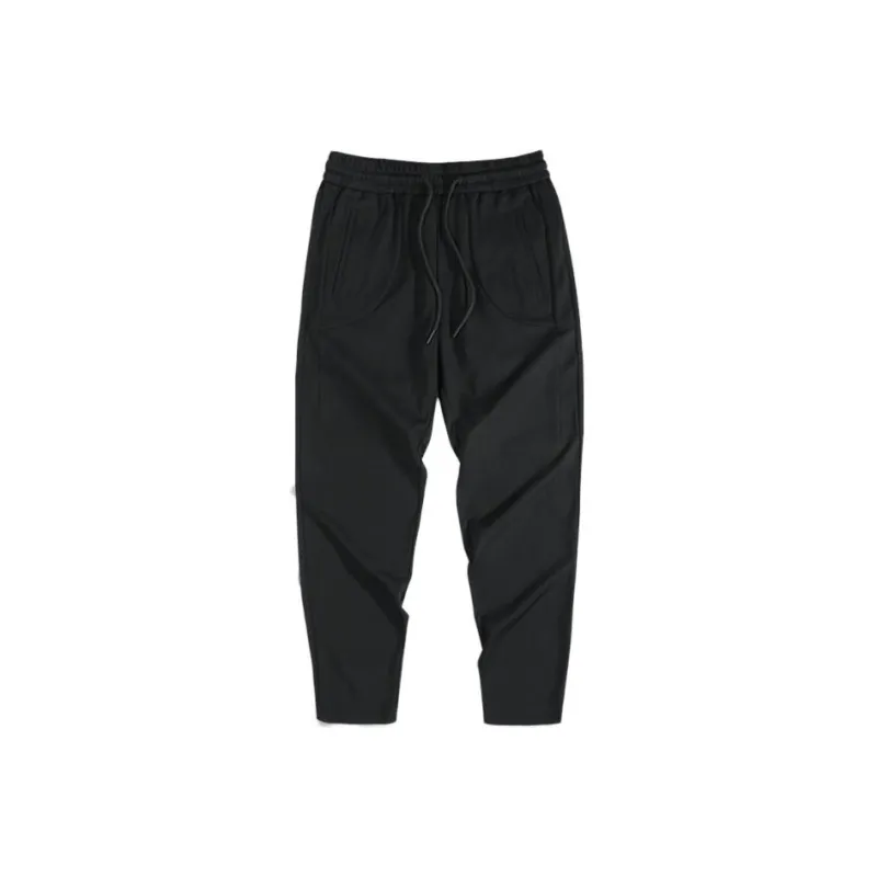 FAIRWHALE Casual Pants Men Pure Black-0
