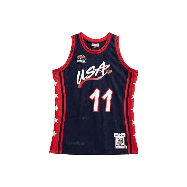 Mitchell & Ness Basketball Jersey Unisex Navy Blue-0