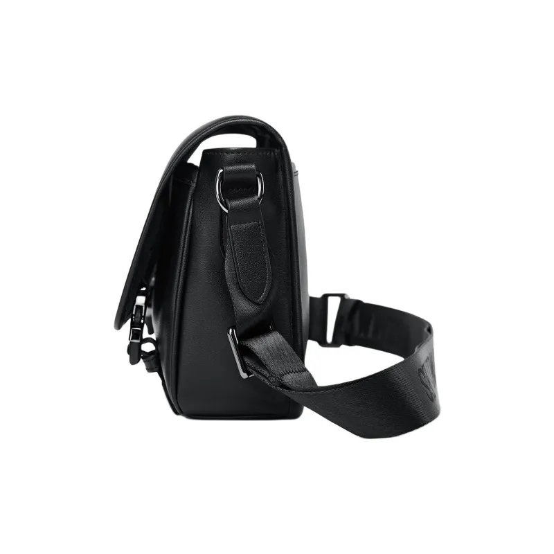 SEPTWOLVES Practical Artificial Leather Crossbody Bag, Shoulder Bag QPL Men's Black-1