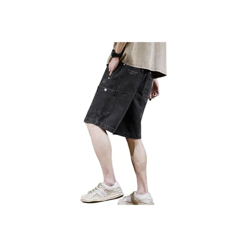 Tonlion Denim Shorts Men Black