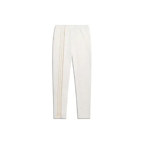 Adidas Knitted Sports Pants Unisex Pale White