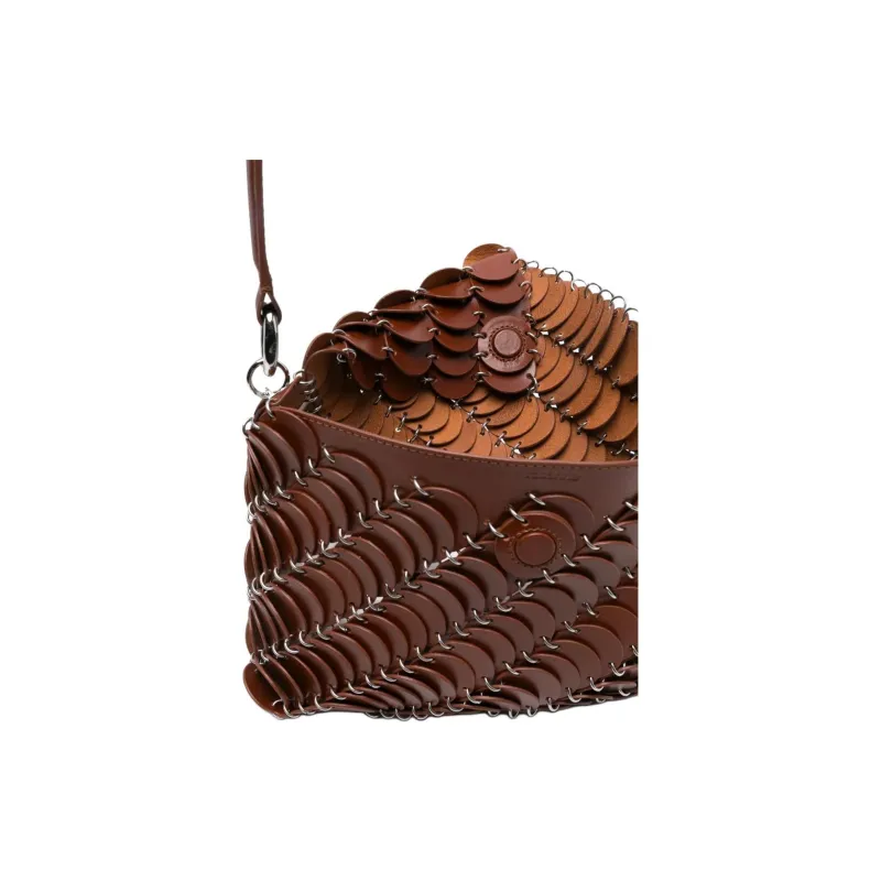 Paco Rabanne Calfskin Shoulder Bag Women's Brandy Brown-2
