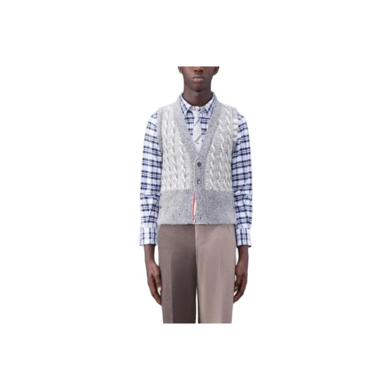 THOM BROWNE· Vest Men's Light Gray-0