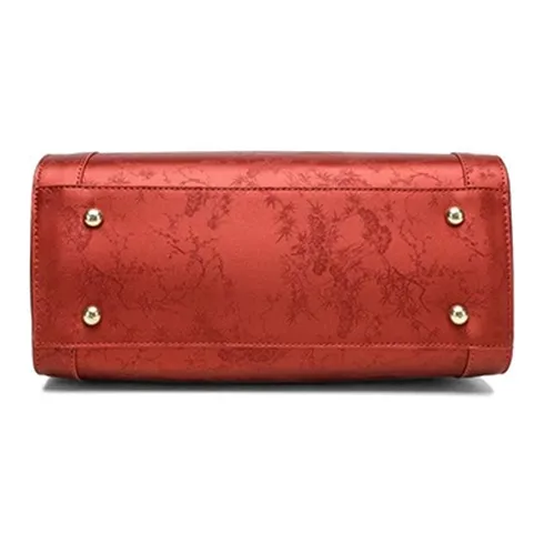 CLEVER& KETCH PU Shoulder Bag, Handbag Women's Red/Apricot-3