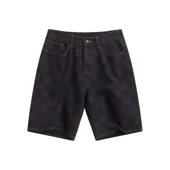 FAIRWHALE Denim Shorts Unisex Black