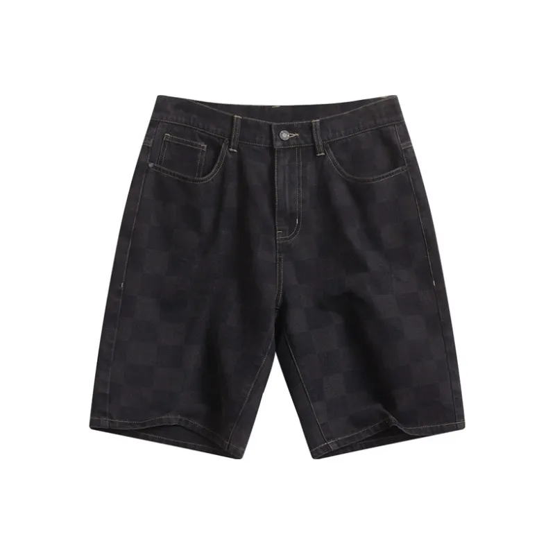 FAIRWHALE Denim Shorts Unisex Black-0