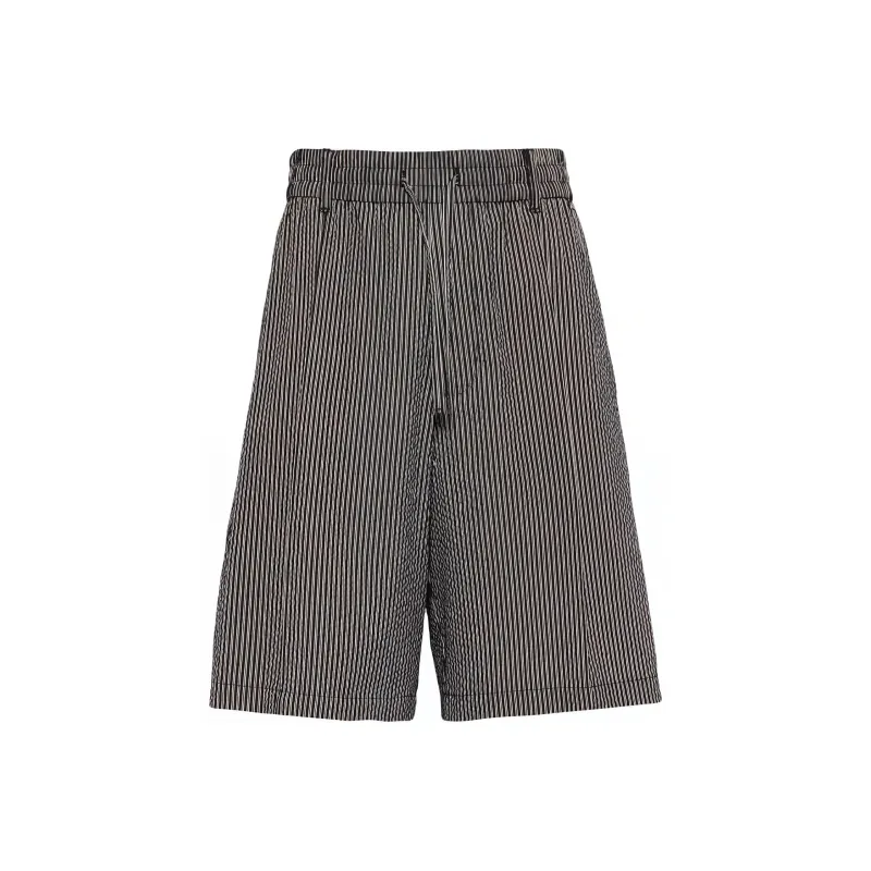 EMPORIO ARMANI Vertical print Cotton blend Shorts-0