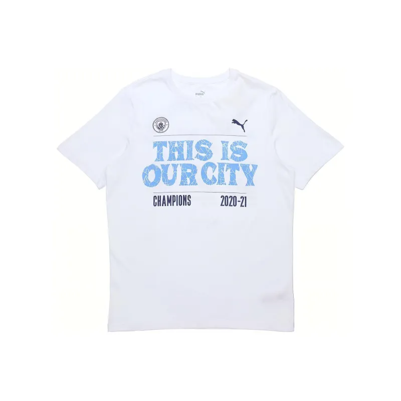 PUMA Manchester City Football Club T Shirt Men's White-0