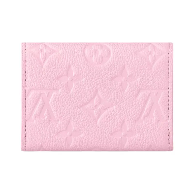 LOUIS VUITTON Rosalie Embossed Grain Cow Leather Coin Purse Women's Cotton Candy Pink-2