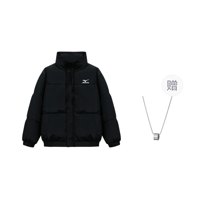 Mizuno Puffer Jacket Unisex Black, Comes With Necklace-0
