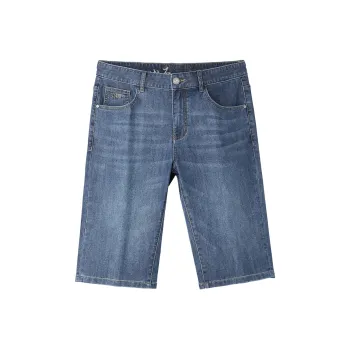 HLA The Mountain Is Not In The High Series Denim Shorts Men's Blue Gray Denim Gradient
