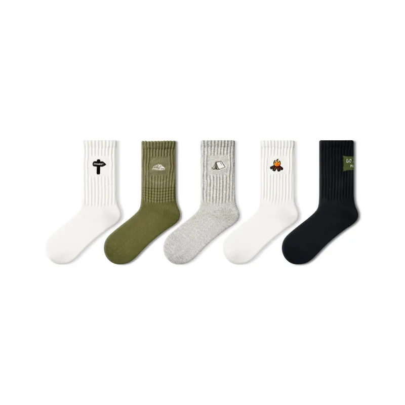 Primeet Mid Calf Socks Men's 5 Pack-13