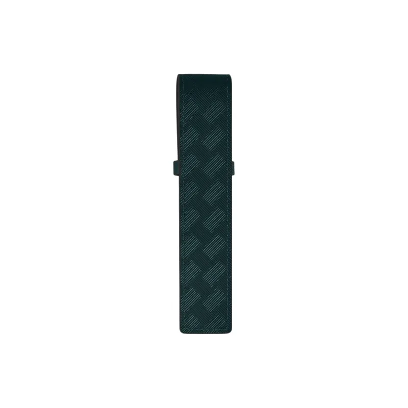 MONTBLANC Stylish 3.0 Grain Cow Leather Pen Pouch Storage Bag Unisex British Green-1
