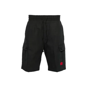 HUGO BOSS Logo patch Ripstop Cargo Shorts